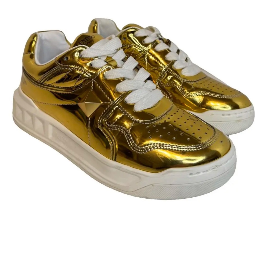 Valentino Metallic Gold Sneakers - Picture 4 of 7